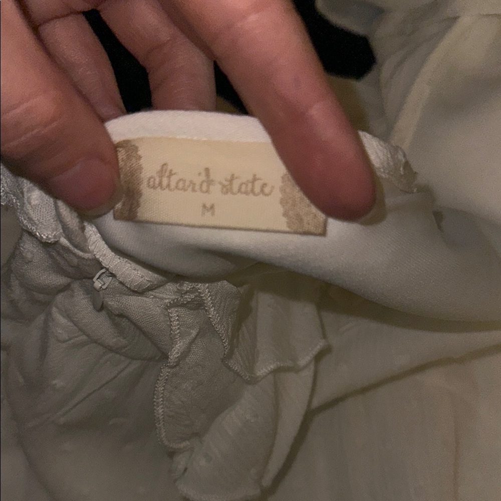 White Ruffled Romper - Picture 3 of 3
